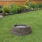 Small Flower Faux Rock Fiberglass Garden Decorative Water Pond, 17 Gallon Sandstone Outdoor Patio Bed Waterfall Pond